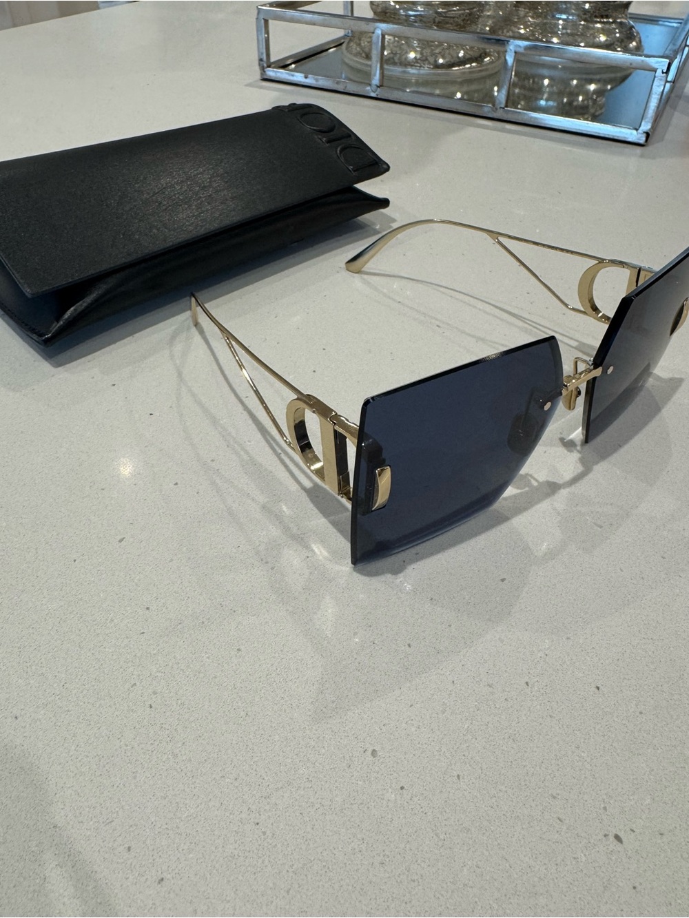 Dior Rimless Sunglasses with Gold Frame - Picture 7 of 7